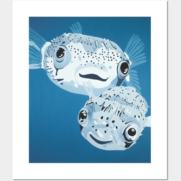 Pufferfish DEEP BLUE SEA Wall Art by Griffioen